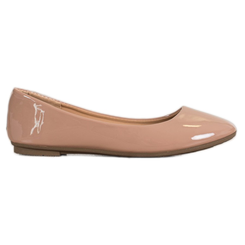 Diamantique Ballerines laquées brun