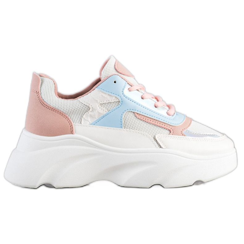 SHELOVET Baskets colorées sur la plate-forme blanche multicolore