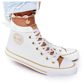 Baskets Hautes Femme Big Star HH274450 Blanc beige