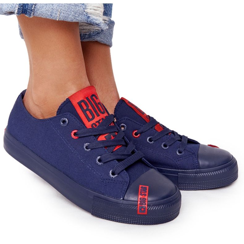 Baskets Femme Big Star HH274676 Bleu Marine rouge