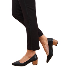 Escarpins à talons larges noir CL76P Noir