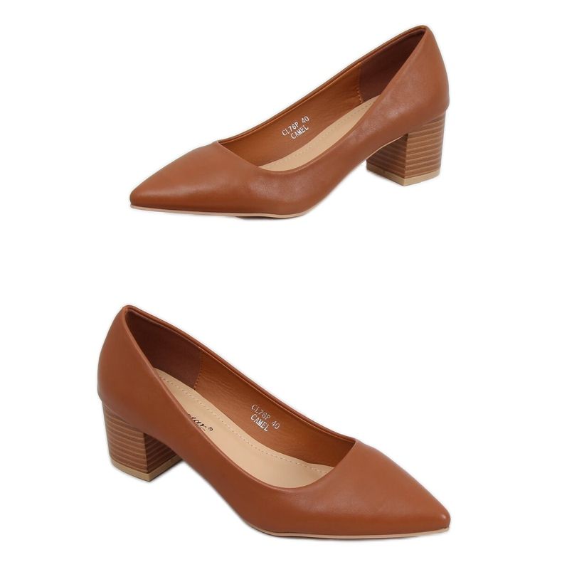 Escarpins à talons camel CL76P Camel brun multicolore