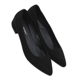 Noir Escarpins talons bas noir CL70P Noir le noir