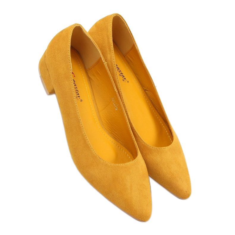 Escarpins à talon bas CL70P Jaune miel