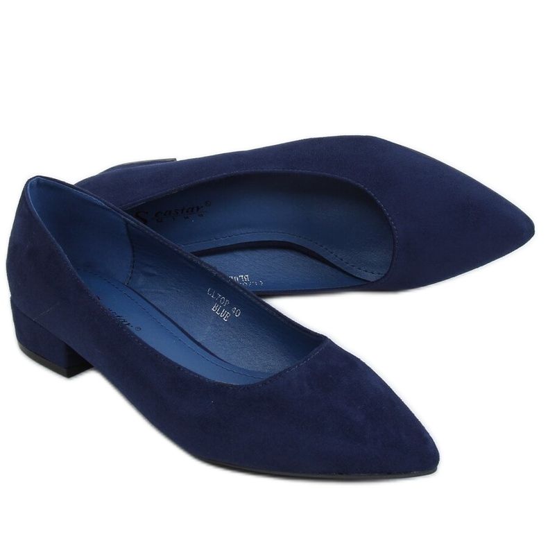 Chaussures à talons bas, bleu marine CL70P Bleu