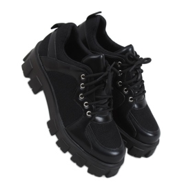 Noir Mocassins sur semelles hautes NC1129 Noir le noir