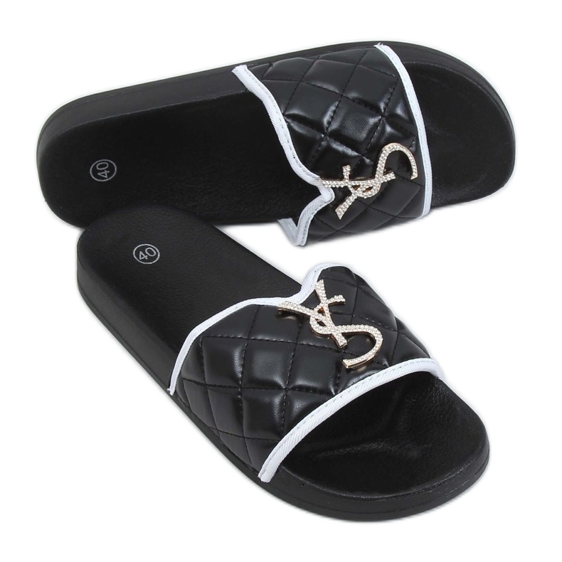 Pantoufles noires BG77P pour femmes noires le noir