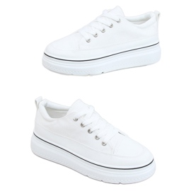Baskets semelle haute blanc BL228P Blanc