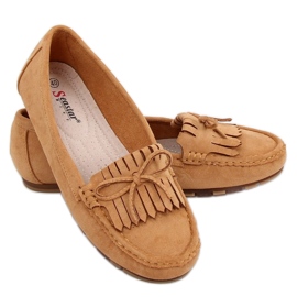 Mocassins femme Camel GS11P Tan brun