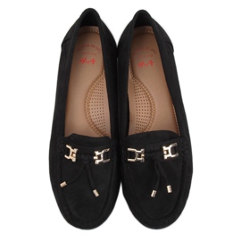 Noir Mocassins femme à plateforme noir H9228 Negro