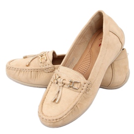 Mocassins femme beige sur plateforme, beige H9228 Beis Mocassins femme beige sur plateforme, beige H9228 Beis