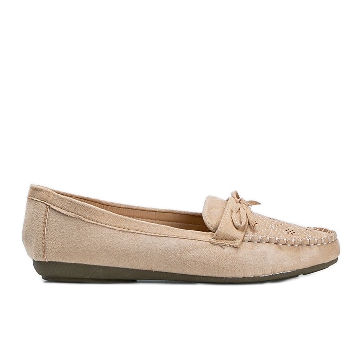 Mocassins beiges à motif Maura ajouré
