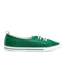 Baskets en éco-cuir vert Isabela