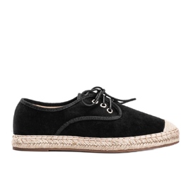 Espadrilles noires en éco-daim Celina le noir