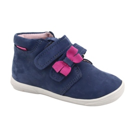 Mazurek Bottes de filles avec un arc rose-rose 341 bleu