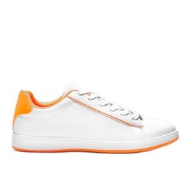 Baskets femme Carol Orange fluo blanches