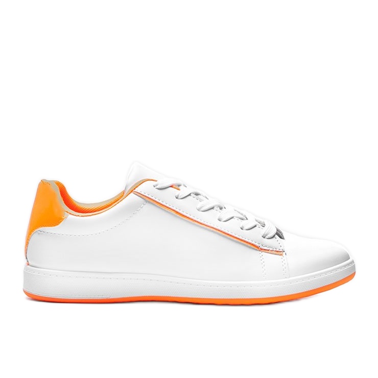 Baskets femme Carol Orange fluo blanches