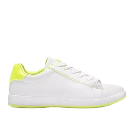 Baskets femme Carol jaune fluo blanches