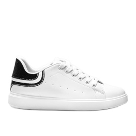 Baskets blanches femme Makaila noires