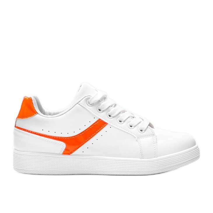 Baskets femme Neon Orange Meadow blanches