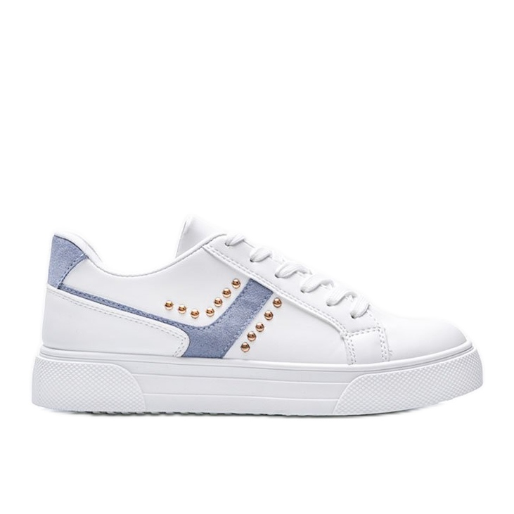 Baskets blanches femme Emilie Bleu