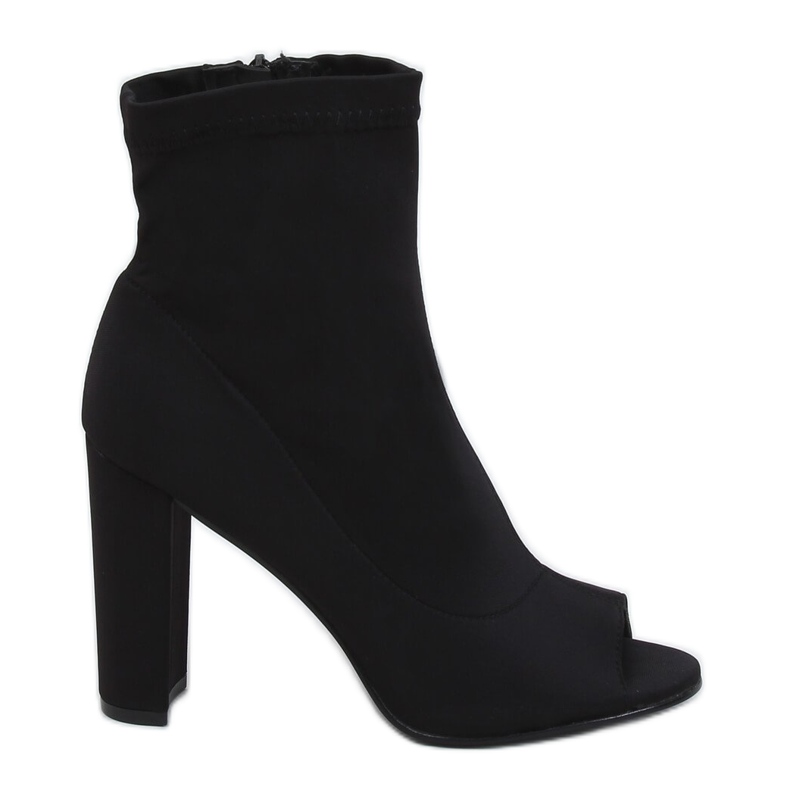 Boots noires à bout ouvert NS031P Noir le noir