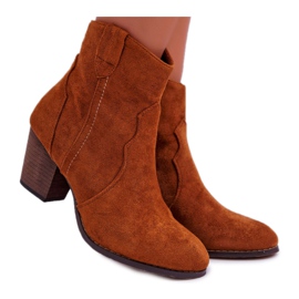 BUGO Bottes à Talons Femme Cowboy Camel Nutriso brun BUGO Bottes à Talons Femme Cowboy Camel Nutriso brun