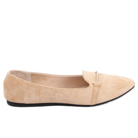Mocassins beige amande 3C-6 Abricot