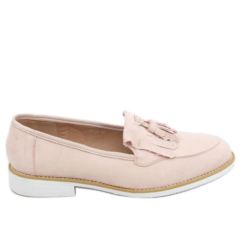Mocassins femme beige AB687 Nude