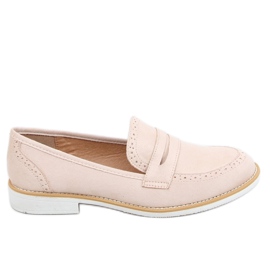 Mocassins femme beige AB689 Nude