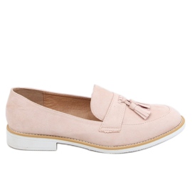 Mocassins femme beige AB695 Nude