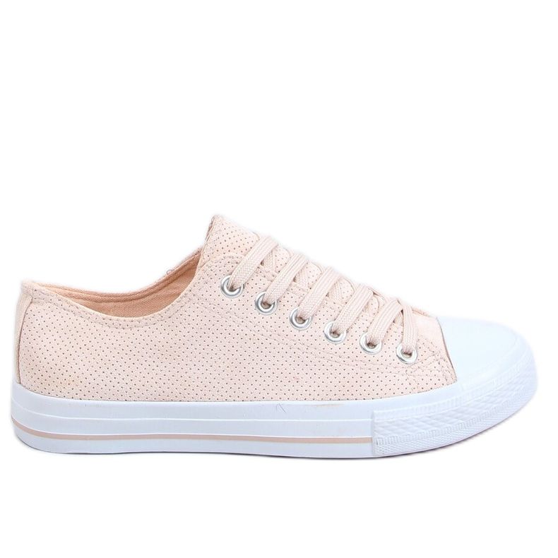 Baskets femme beiges et roses C949 Nude Color
