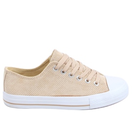 Baskets beiges beiges pour femmes C949