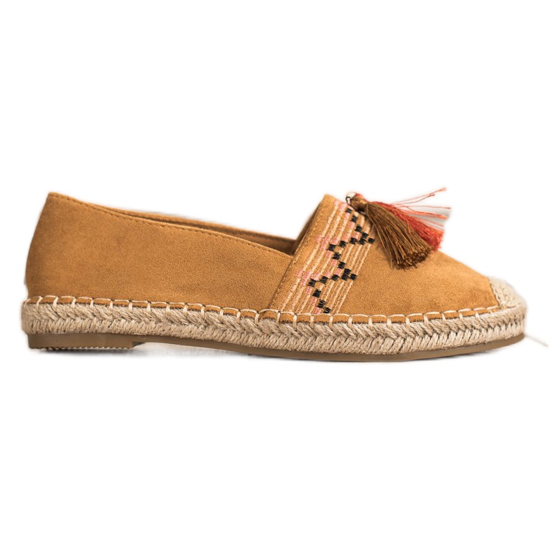 Best Shoes Espadrilles à la mode avec ornements brun Best Shoes Espadrilles à la mode avec ornements brun