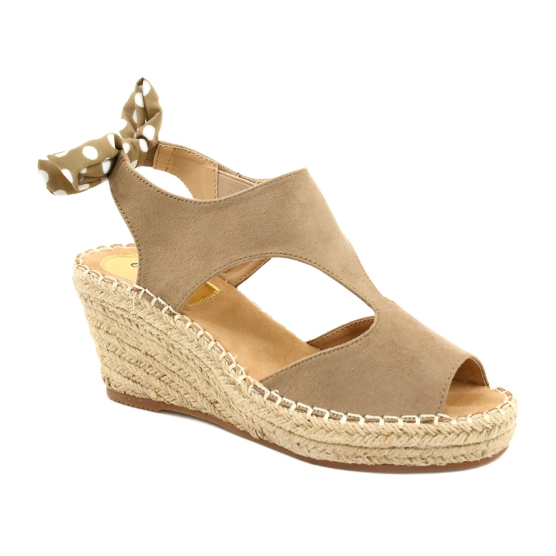 Sandales Sur Compensées Femme Taupe Monroe beige Sandales Sur Compensées Femme Taupe Monroe beige