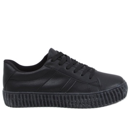 Baskets femme noires A6020 Noir le noir