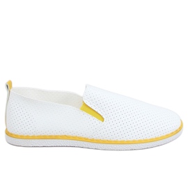 Baskets slip-on blanches AA620 Jaune