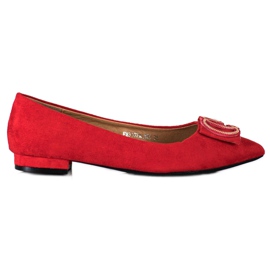 Fama Ballerine élégante avec ornement rouge Fama Ballerine élégante avec ornement rouge