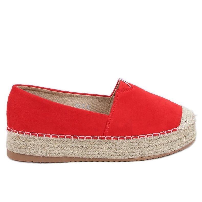 Espadrilles pour femmes rouges AB-79 Rouge