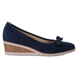 Vinceza Escarpins à coins ajourés bleu marine