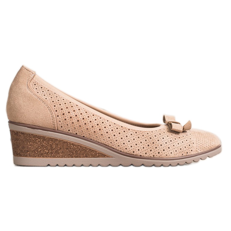 Vinceza Escarpins à coins ajourés beige