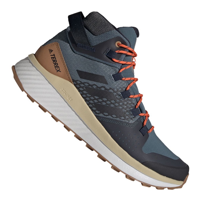 Chaussures Adidas Terrex Folgian Mid Gtx M EF6766 brun le noir orange gris