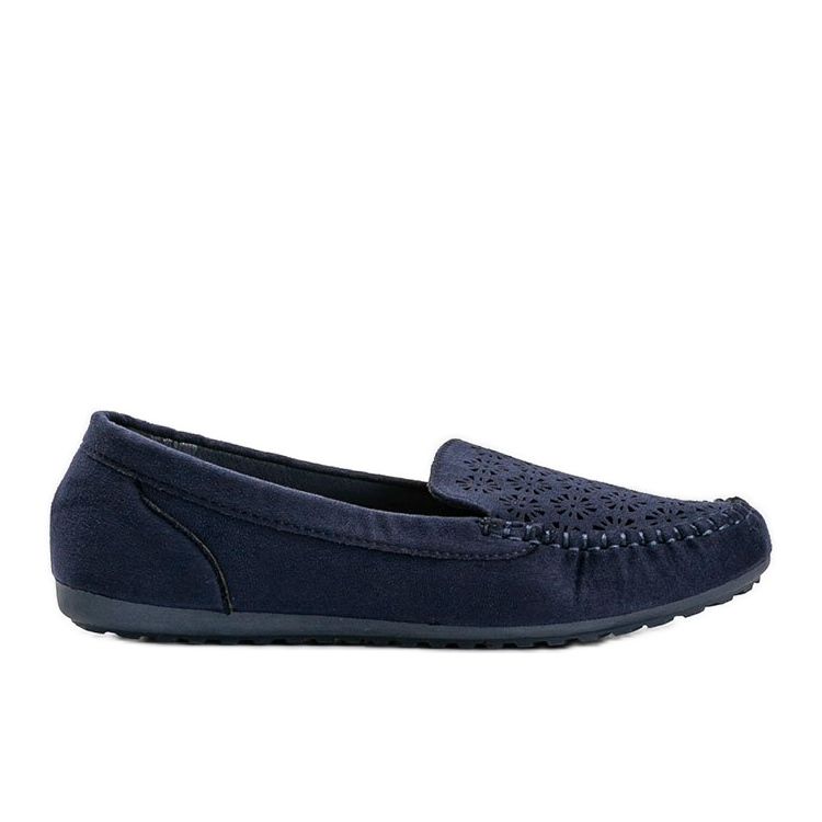 Mocassins bleu marine bout ajouré Frida Mocassins bleu marine bout ajouré Frida