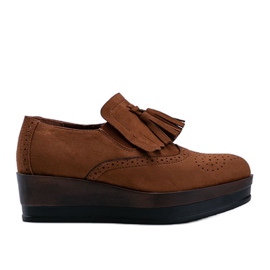 Richelieus en daim marron Makenzie brun