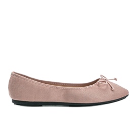 Ballerines en daim rose avec nœud Aiyana