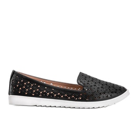 Mocassins noirs finition Margari ajourée