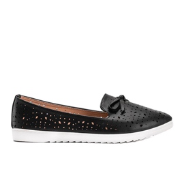 Mocassins noirs avec bordure ajourée Madalyne le noir
