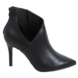 Bottines noires sur épingle découpé noir 9561 Noir le noir