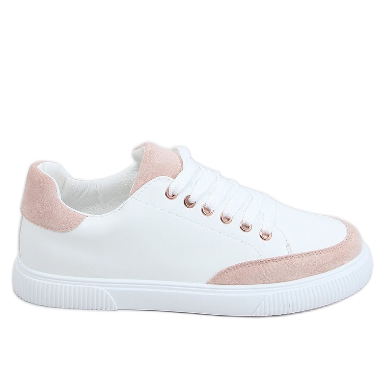Baskets femme blanches 6110 Rose
