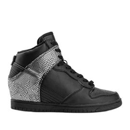 Baskets montantes noires à motif animalier le noir Baskets montantes noires à motif animalier le noir